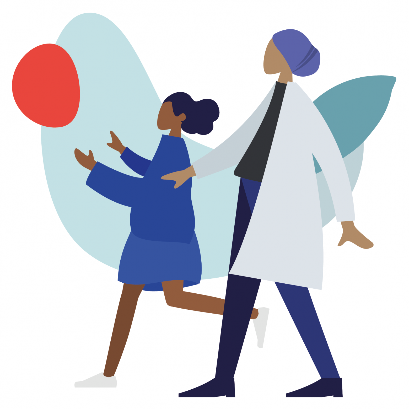 Woman with child illustration